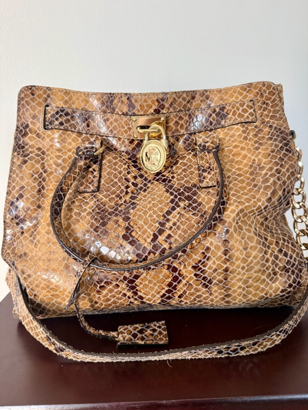 Michael Kors Python tote bag